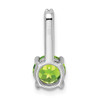 Lex & Lu 14k White Gold Peridot and Diamond Pendant LAL2770 - 4 - Lex & Lu