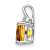 Lex & Lu 14k White Gold Citrine and Diamond Pendant LAL2816 - 2 - Lex & Lu