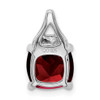 Lex & Lu 14k White Gold Garnet and Diamond Pendant LAL2818 - 4 - Lex & Lu
