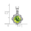 Lex & Lu 14k White Gold Peridot and Diamond Pendant LAL2852 - 3 - Lex & Lu