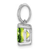 Lex & Lu 14k White Gold Peridot and Diamond Pendant LAL2857 - 2 - Lex & Lu