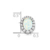 Lex & Lu 14k White Gold Created Opal and Diamond Pendant LAL2870 - 2 - Lex & Lu
