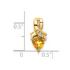 Lex & Lu 14k Yellow Gold Citrine and Diamond Pendant LAL2890 - 3 - Lex & Lu