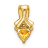 Lex & Lu 14k Yellow Gold Citrine and Diamond Pendant LAL2890 - 4 - Lex & Lu