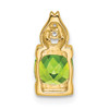 Lex & Lu 14k Yellow Gold Peridot and Diamond Pendant LAL2904 - 4 - Lex & Lu