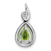 Lex & Lu 14k White Gold Peridot and Diamond Pendant LAL2917 - 4 - Lex & Lu