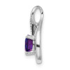 Lex & Lu 14k White Gold Amethyst and Diamond Pendant LAL2919 - 2 - Lex & Lu