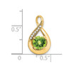 Lex & Lu 14k Yellow Gold Peridot and Diamond Pendant LAL2930 - 3 - Lex & Lu