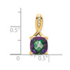 Lex & Lu 14k Yellow Gold Mystic Fire Topaz and Diamond Pendant LAL2964 - 2 - Lex & Lu