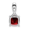 Lex & Lu 14k White Gold Garnet and Diamond Pendant LAL2965 - 4 - Lex & Lu