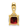 Lex & Lu 14k Yellow Gold Garnet and Diamond Pendant LAL2966 - 4 - Lex & Lu