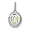 Lex & Lu 14k White Gold Peridot and Diamond Pendant LAL2973 - 4 - Lex & Lu