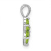 Lex & Lu 14k White Gold Peridot Pendant LAL2983 - 2 - Lex & Lu