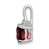 Lex & Lu 14k White Gold Garnet and Diamond Pendant LAL2996 - 2 - Lex & Lu