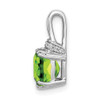 Lex & Lu 14k White Gold Peridot and Diamond Pendant LAL2997 - 2 - Lex & Lu