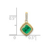 Lex & Lu 10k Yellow Gold Emerald and Diamond Pendant LAL3025 - 3 - Lex & Lu