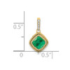 Lex & Lu 14k Yellow Gold Emerald and Diamond Pendant LAL3027 - 3 - Lex & Lu