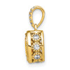 Lex & Lu 14k Yellow Gold Oval Citrine and Diamond Pendant - 2 - Lex & Lu