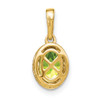 Lex & Lu 14k Yellow Gold Oval Peridot and Diamond Pendant - 3 - Lex & Lu