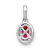 Lex & Lu 14k White Gold Ruby and Diamond Pendant LAL3056 - 3 - Lex & Lu