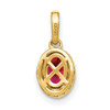 Lex & Lu 14k Yellow Gold Ruby and Diamond Pendant LAL3057 - 3 - Lex & Lu