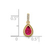 Lex & Lu 14k Yellow Gold Ruby and Diamond Pendant LAL3073 - 3 - Lex & Lu