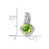 Lex & Lu 14k White Gold Peridot and Diamond Pendant LAL3146 - 2 - Lex & Lu