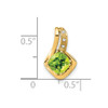 Lex & Lu 14k Yellow Gold Peridot and Diamond Pendant LAL3147 - 2 - Lex & Lu