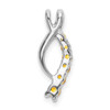 Lex & Lu 14k White Gold Citrine Pendant LAL3199 - 4 - Lex & Lu