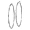 Lex & Lu Sterling Silver w/Rhodium Satin & D/C Twist Hoop Earrings LAL24484 - 2 - Lex & Lu