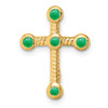 Lex & Lu 10k Yellow Gold Emerald Cross Pendant - Lex & Lu