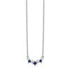 Lex & Lu 14k White Gold Sapphire and Diamond Necklace LAL3254 - 2 - Lex & Lu
