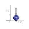 Lex & Lu 14k White Gold Tanzanite and Diamond Pendant LAL3286 - 3 - Lex & Lu