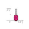 Lex & Lu 14k White Gold Ruby and Diamond Pendant LAL3291 - 2 - Lex & Lu