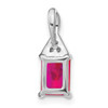 Lex & Lu 14k White Gold Ruby and Diamond Pendant LAL3299 - 4 - Lex & Lu