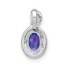 Lex & Lu 14k White Gold Tanzanite and Diamond Pendant LAL3306 - 4 - Lex & Lu