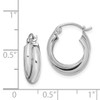 Lex & Lu Sterling Silver w/Rhodium Hoop Earrings LAL24496 - 4 - Lex & Lu