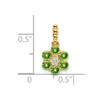 Lex & Lu 14k Yellow Gold Peridot and Diamond Pendant LAL3323 - 2 - Lex & Lu