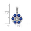 Lex & Lu 14k White Gold Sapphire and Diamond Pendant LAL3331 - 2 - Lex & Lu