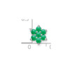 Lex & Lu 14k White Gold Emerald Pendant LAL3350 - 2 - Lex & Lu