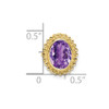 Lex & Lu 10k Yellow Gold Oval Amethyst Pendant - 3 - Lex & Lu