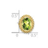 Lex & Lu 10k Yellow Gold Oval Peridot Pendant - 3 - Lex & Lu