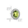 Lex & Lu 14k White Gold Oval Peridot Pendant - 3 - Lex & Lu