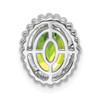 Lex & Lu 14k White Gold Oval Peridot Pendant - 4 - Lex & Lu