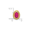 Lex & Lu 14k Yellow Gold Ruby Pendant LAL3394 - 3 - Lex & Lu