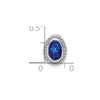 Lex & Lu 14k White Gold Sapphire Pendant LAL3395 - 3 - Lex & Lu