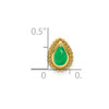 Lex & Lu 14k Yellow Gold Emerald Pendant LAL3404 - 3 - Lex & Lu