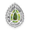 Lex & Lu 14k White Gold Pear Peridot Pendant - 4 - Lex & Lu