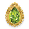 Lex & Lu 14k Yellow Gold Pear Peridot Pendant - Lex & Lu