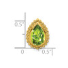 Lex & Lu 14k Yellow Gold Pear Peridot Pendant - 3 - Lex & Lu